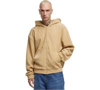 Urban Classics Jaquard Velvet Zip Hoodie in Gr. L in Beige