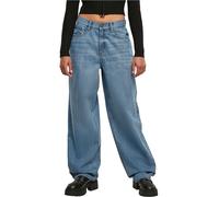 Urban Classics Ladies High Waist 90´S Wide Leg Denim Pants in Gr. 32 in Blau