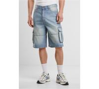 Urban Classics Jeansshorts Relaxed Denim Cargo Shorts TB7367 New Light Blue Dirty Washed-34