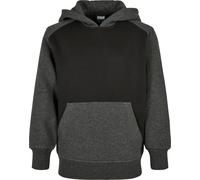 Urban Classics Jungen Boys 2-Tone Fake Raglan Hoody Black/Charcoal-110/116