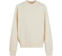 Rundhalspullover URBAN CLASSICS "Urban Classics Boys Light Terry Crew", Jungen, Gr. 110/116, sandweiß, 75% Baumwolle, 25% Polyester, unifarben, normal, Rundhals, Pullover Rundhalspullover (17140928-11