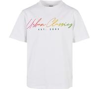 Urban Classics Boys Script Logo T-Shirt in Gr. 134140 in Weiß