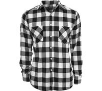Urban Classics Flanellshirt Checked - kariert, 100% Baumwolle - Herren Grau Gr. S