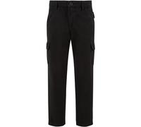 Urban Classics Jungen Hose Boys Straight Leg Cargo Pants, Cargohose für Jungen mit Knopf, black, 158/164
