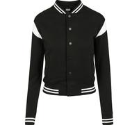 Urban Classics Kinder Jacke Girls Inset College Sweat Jacket Black/White-122/128