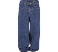 Urban Classics Jungen Jeans Boys 90´s Jeans, Jeans für Jungen im Retro-Style der 90er, Loose Fit, Low-Rise-Schnitt, mid indigo washed, 146/152