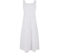 Shirtkleid URBAN CLASSICS "Urban Classics Damen Girls 7/8 Length Valance Summer Dress", Mädchen, Gr. 110/116, Normalgrößen, weiß, 100% Baumwolle, unifarben, relaxed fit, eckiger Ausschnitt, Kleider Sh