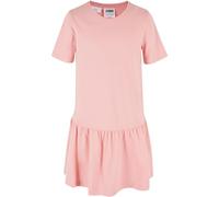 Urban Classics Mädchenkleid Girls Valance Tee Dress, Sommer Volant, Kurzarm, lemonadepink 146/152