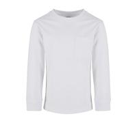 Urban Classics Jungen Sweatshirt Boys Heavy Oversized Pocket Longsleeve, Langarmshirt für Jungen, white, 146/152