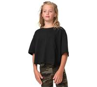 Urban Classics Mädchen T-Shirt Girls Short Kimono Tee – Oversized Crop, Schwarz 158/164