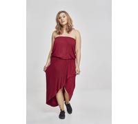 Urban Classics Ladies Viscose Bandeau Dress Damen-Kurzes Kleid - burgund 4XL