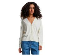 Strickjacke URBAN CLASSICS "Urban Classics Damen Ladies Knitted Cardigan", Damen, Gr. XL, sandweiß, 70% Viskose, 30% Polyamid, unifarben, normal, V-Ausschnitt, Strickjacken Strickjacke (17322510-XL) s