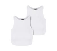 Urban Classics - Kurzes Top für Damen(2er-Pack) (Weiß)