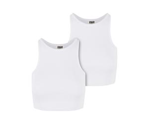 Urban Classics - Kurzes Top für Damen(2er-Pack) (Weiß)