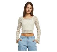 Urban Classics Damen Langarm-T-Shirt Lace Soft Seagrass L