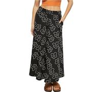 Urban Classics Ladie Viscose Midi Skirt Frauen Langer Rock schwarz
