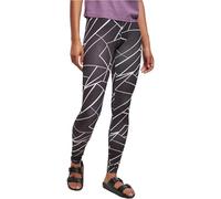 Urban Classics Ladies AOP Geometric Leggings Damen-Leggings - schwarz weiß 3XL