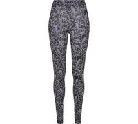 Urban Classics Ladies AOP Leggings, Hibiscus Black, 4XL