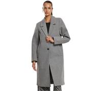 Winterjacke URBAN CLASSICS "Urban Classics Ladies Basic Coat", Damen, Gr. L, schwarzgraumelange, 100% Polyester, unifarben, normal, amerikanischer Ausschnitt, Jacken Winterjacke (72606549-L) schwarzgr