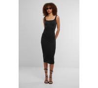 Urban Classics Damenkleid Basic Baumwoll-Jersey Mittellang Schwarz XL