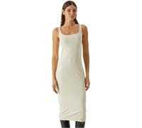 Shirtkleid URBAN CLASSICS "Urban Classics Ladies Basic Long Cotton Jersey Dress", Damen, Gr. 4XL, US-Größen, sandweiß, 95% Baumwolle, 5% Elasthan, unifarben, skinny fit, eckiger Ausschnitt, Kleider Sh