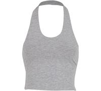 Urban Classics Damen T-Shirt Ladies Basic Neckholder Jersey Top TB7533 Heathergrey-XL