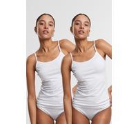 Urban Classics - Ladies Basic Pack Of 2 White+White - Tank - Weiß - M - 95% Baumwolle, 5% Elastan,Jersey Weiß M