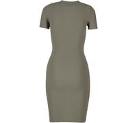 Urban Classics Ladies Basic Slim Fit T-Shirt Dress Kurzes Kleid oliv in M