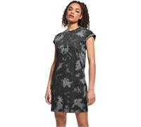 Shirtkleid URBAN CLASSICS "Urban Classics Damen Ladies Bleached Dress", Damen, Gr. XS, US-Größen, schwarz, grau, 100% Baumwolle, Basic, loose fit, Rundhals, Kleider Shirtkleid (94484006-XS) schwarz, g