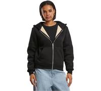 Urban Classics Ladies Bonded Sherpa Zip Hoody Black, XXL