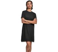 Urban Classics Damen T-Shirt-Kleid Boxy Spitzensaum Schwarz Gr. M
