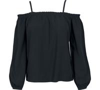 Langarmshirt URBAN CLASSICS "Urban Classics Damen Ladies Cold Shoulder Longsleeve" Gr. XS, schwarz (black) Damen Shirts (89786657-XS) black