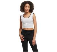 Urban Classics Damen T-Shirt 95% Baumwolle, 5% Elastan weiß/schwarz+weiß/schwarz M