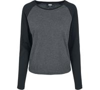 Urban Classics Ladies Contrast Raglan Longsleeve in Gr. S in Grau