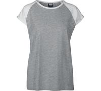 Urban Classics T-Shirt Contrast Raglan Tee Damen Grau/Weiß XXL