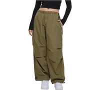 Urban Classics Ladies Cotton Parachute Pants in Gr. L in Olive