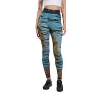 Urban Classics Ladies Cotton Tie Dye High Waist Leggings in Gr. L in Orange
