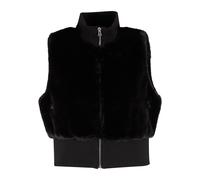 Urban Classics Damen Weste Ladies Cropped Faux Fur Vest, kurz geschnittene Damenweste aus Kunstfell, Größen XS - XL