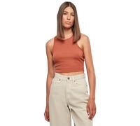 Urban Classics Damen Top Cropped Rib Top, geripptes Top für Frauen, kurz geschnitten, Slim Fit, terracotta, L