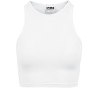 Urban Classics Damen Cropped Ripp-Top Weiß Größe S