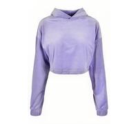 Urban Classics Ladies Cropped Velvet Oversized Hoody Frauen in Gr. L in Violet