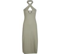 Urban Classics Damen Kleid Ladies Crossed Neckholder Dress, Maxi-Kleid mit überkreuzten Neckholdern und seitlicher Schlitz, Größen XS - XL