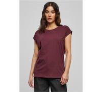 Urban Classics Damen T-Shirt Ladies Extended Shoulder Tee, T-Shirt mit überschnittenen Schultern, aus Baumwolle, erhältlich in vielen Farben, Redwine, M