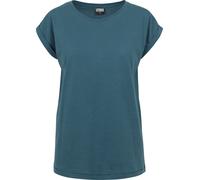 Urban Classics Ladies Extended Shoulder Tee T-Shirt petrol in 5XL