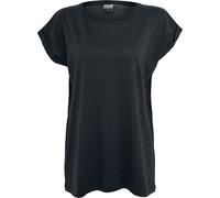 Urban Classics Damen-T-Shirt Extended Shoulder Tee – überschnittene Schultern, Baumwolle – Schwarz XL