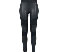 Urban Classics Ladies Fake Leather Tech Leggings Leggings schwarz in 5XL