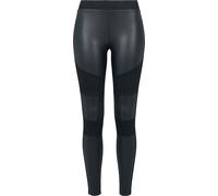 Urban Classics Ladies Fake Leather Tech Leggings Leggings schwarz in XXL