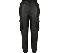 Urban Classics Damen Cargohose Kunstleder 100% Viskose Schwarz Gr. S (US-Größen)