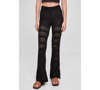 Urban Classics Damen Leggings Ladies Flared Crochet Knit Leggings Black XL