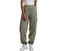 Jogginghose URBAN CLASSICS "Urban Classics Ladies Fluffy Sweatpants", Damen, Gr. 3XL, US-Größen, paleolive, 70% Baumwolle, 30% Polyester, unifarben, loose fit, Hosen Jogginghose (33945933-XXXL) paleol